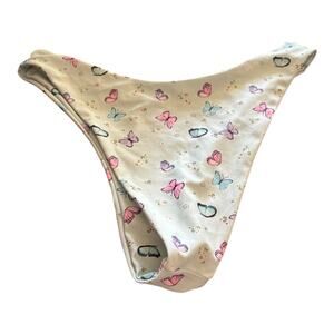 ROMWE Butterfly Light Blue Bikini Bottoms Size L